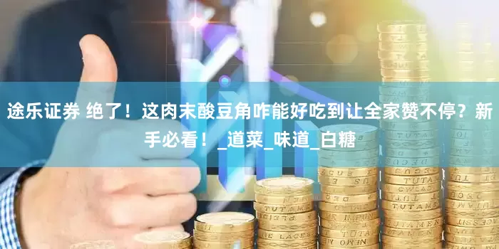 途乐证券 绝了！这肉末酸豆角咋能好吃到让全家赞不停？新手必看！_道菜_味道_白糖